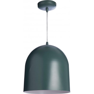 77,95 € Free Shipping | Hanging lamp 60W Cylindrical Shape Ø 30 cm. Living room, dining room and lobby. Nordic Style. Metal casting. Green Color