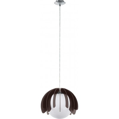 Hanging lamp Eglo 60W Spherical Shape 110×34 cm. Living room, bedroom and lobby. Modern Style. Steel, Crystal and Wood. Black Color
