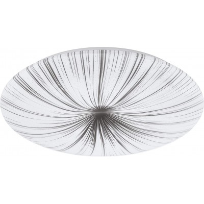 107,95 € Free Shipping | Indoor ceiling light Eglo 33W 3000K Warm light. Round Shape Ø 51 cm. Dining room, bedroom and lobby. Modern Style. Steel and PMMA. White Color