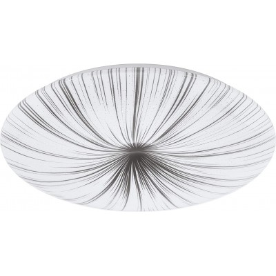 101,95 € Spedizione Gratuita | Plafoniera da interno Eglo 33W 3000K Luce calda. Ø 51 cm. Acciaio e pmma. Colore bianca