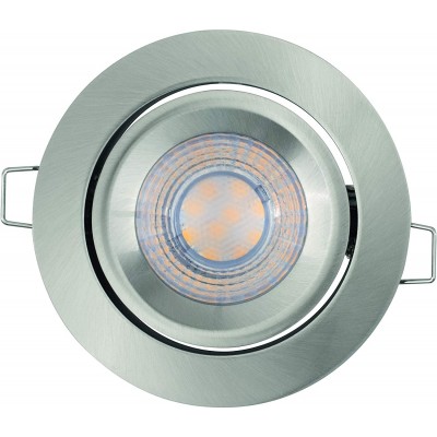 62,95 € Free Shipping | Recessed lighting 5W Round Shape 9×9 cm. Living room, dining room and lobby. Aluminum. Gray Color