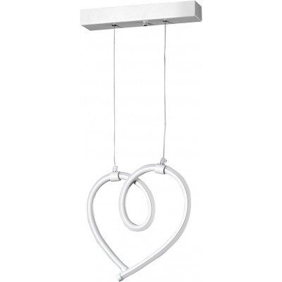 Lámpara colgante 18W 40×40 cm. Diseño en forma de corazón Aluminio. Color blanco