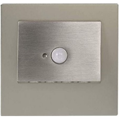 73,95 € Free Shipping | Indoor wall light Square Shape 7×7 cm. Living room, dining room and bedroom. Steel, PMMA and Metal casting. Gray Color