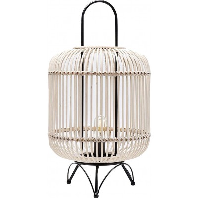 119,95 € Envoi gratuit | Lampadaire 40W 62×34 cm. Abat-jour de type cage Acier et bois. Couleur marron