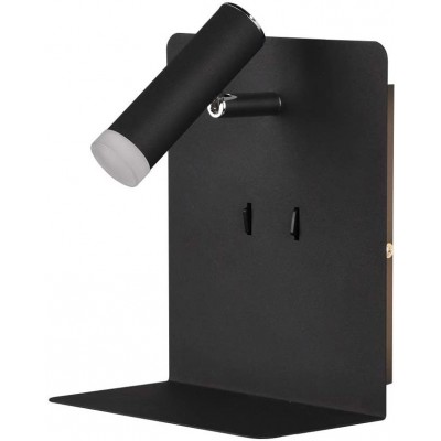 91,95 € Spedizione Gratuita | Lampada da parete per interni Trio 3W 20×16 cm. Regolabile. vassoio scorrevole Metallo. Colore nero