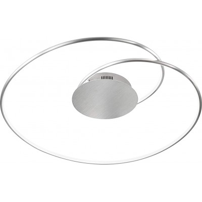 122,95 € Free Shipping | Ceiling lamp 31W Round Shape 70×65 cm. Dimmable Dining room, bedroom and lobby. Modern Style. Aluminum, PMMA and Metal casting. Aluminum Color