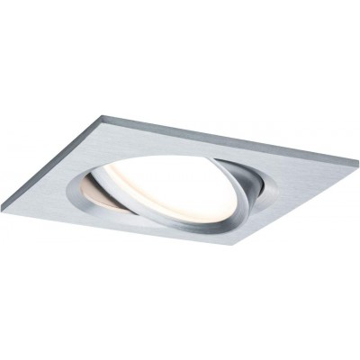 114,95 € Free Shipping | 3 units box Recessed lighting 7W 2700K Very warm light. Square Shape 8×8 cm. Adjustable LED Bedroom, bathroom and terrace. Aluminum. Aluminum Color