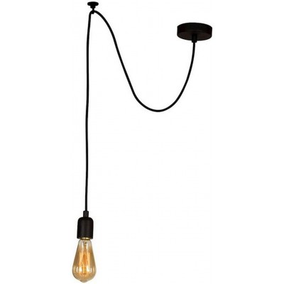 Hanging lamp 100W 200 cm. Living room, bedroom and lobby. Metal casting. Black Color