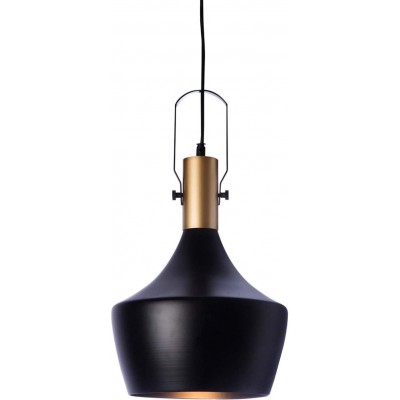 Hanging lamp 40W Ø 25 cm. Metal casting. Black Color