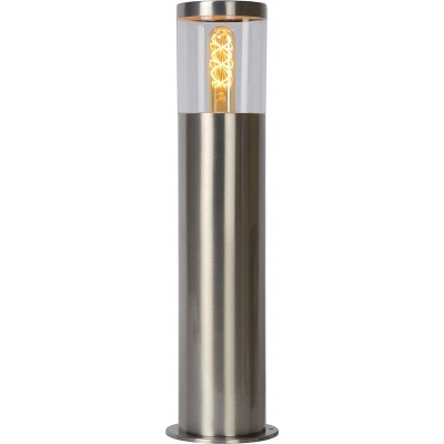 83,95 € Free Shipping | Luminous beacon 40W Cylindrical Shape 50×13 cm. Terrace, garden and public space. Modern Style. Steel. Plated chrome Color