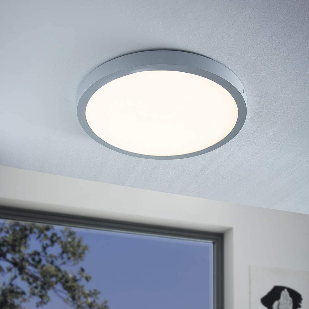101,95 € Kostenloser Versand | Innendeckenleuchte Eglo 25W 40×40 cm. Aluminium und pmma. Weiß Farbe
