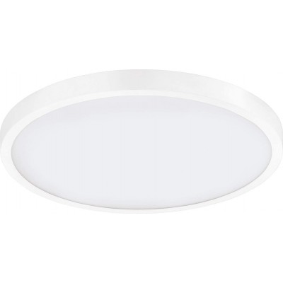 Indoor ceiling light Eglo 25W 4000K Neutral light. Round Shape 40×40 cm. Dining room, bedroom and lobby. Modern Style. Aluminum and PMMA. White Color