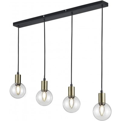126,95 € Free Shipping | Hanging lamp Trio 40W 5000K Neutral light. Spherical Shape 150×90 cm. 4 LED light points Living room, bedroom and lobby. Metal casting. Black Color