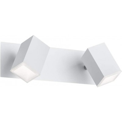 Innenscheinwerfer Trio 6W 3000K Warmes Licht. Rechteckige Gestalten 30×16 cm. Doppelt verstellbarer LED-Strahler Esszimmer, schlafzimmer und empfangshalle. Modern Stil. Metall. Weiß Farbe