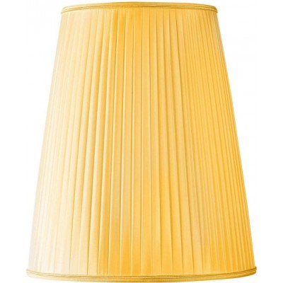 Écran de la lampe Façonner Conique Ø 25 cm. Tulipe Salle, salle à manger et chambre. Textile. Couleur dorée