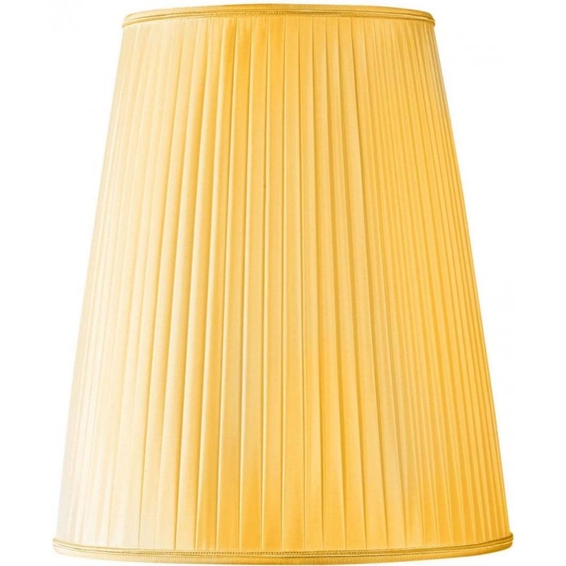 84,95 € Envio grátis | Tela da lâmpada Forma Cônica Ø 25 cm. Tulipa Sala de estar, sala de jantar e quarto. Têxtil. Cor dourado