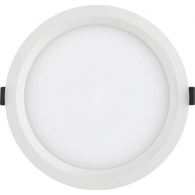 Illuminazione da incasso 25W Forma Rotonda 22×22 cm. LED Soggiorno, sala da pranzo e camera da letto. Alluminio. Colore bianca