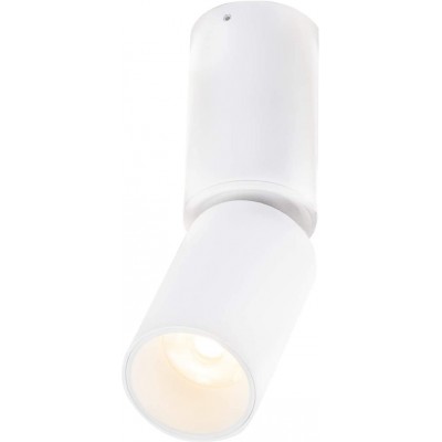 Внутренний точечный светильник 8W Цилиндрический Форма 16×5 cm. Гостинная, столовая и спальная комната. Алюминий. Белый Цвет