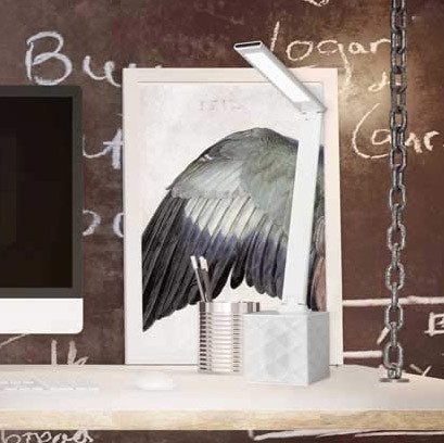 119,95 € Envoi gratuit | Lampe de table 225W 5000K Lumière neutre. 60×11 cm. Col de cygne LED avec haut-parleur Pmma et métal. Couleur blanc