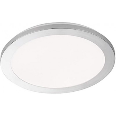 79,95 € Free Shipping | Indoor ceiling light 17W Round Shape 30×30 cm. Living room, dining room and bedroom. Acrylic and Metal casting. Plated chrome Color