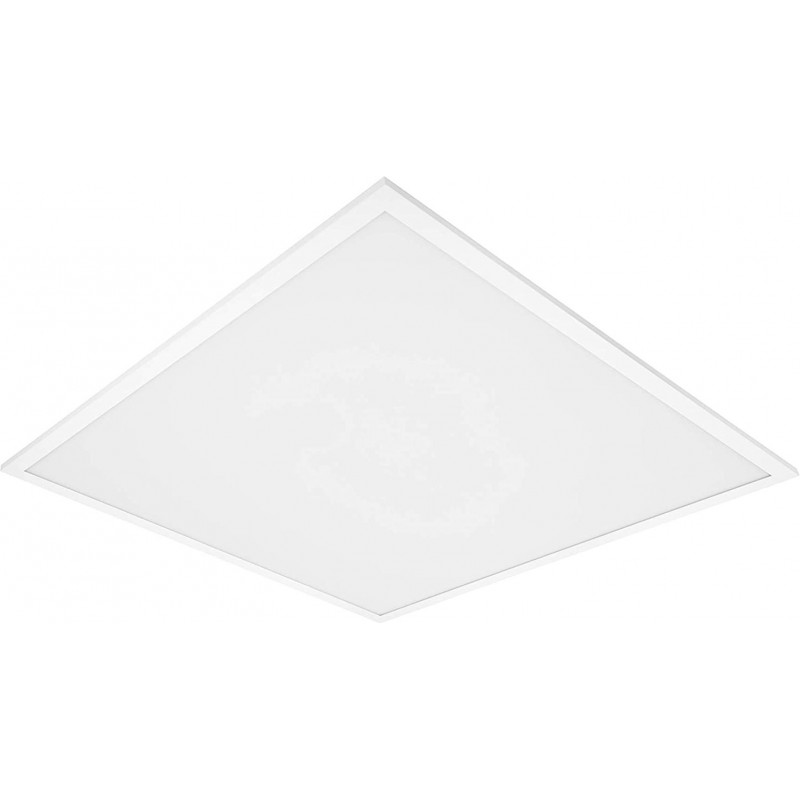 106,95 € Envio grátis | Luz de teto interna 36W Forma Quadrado 62×62 cm. Sala de jantar, quarto e salão. Alumínio. Cor branco