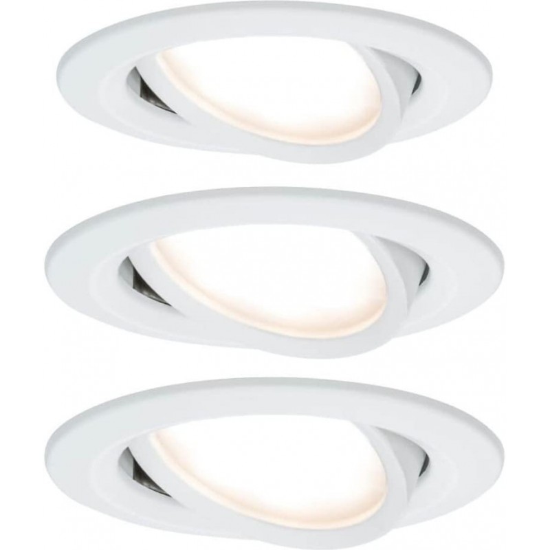 76,95 € Free Shipping | 3 units box Recessed lighting 19W 2700K Very warm light. Round Shape 8×8 cm. Living room, dining room and lobby. Steel, Stainless steel and Aluminum. White Color