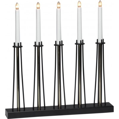 74,95 € Kostenloser Versand | Tischlampe 46×44 cm. Kronleuchterförmiges Design Metall. Schwarz Farbe