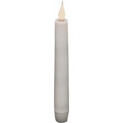 Lampada da tavolo Forma Cilindrica 21×3 cm. 2 candele LED Soggiorno, camera da letto e atrio. PMMA. Colore bianca