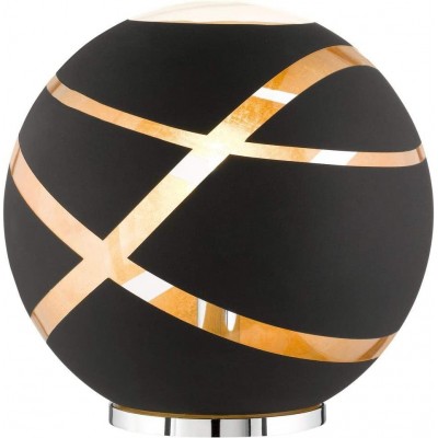 電気スタンド Trio 3000K 暖かい光. 球状 形状 30×30 cm. ダイニングルーム, ベッドルーム そして ロビー. 結晶. ブラック カラー