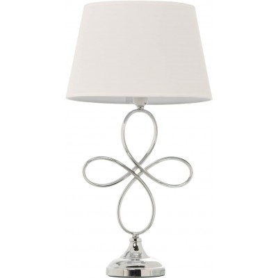 Lampada da tavolo Forma Conica 65×35 cm. Soggiorno, camera da letto e atrio. Metallo. Colore cromato