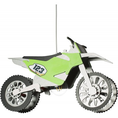 Подвесной светильник 40W 60×30 cm. Дизайн в форме мотоцикла Гостинная, столовая и лобби. Современный Стиль. Древесина. Зеленый Цвет