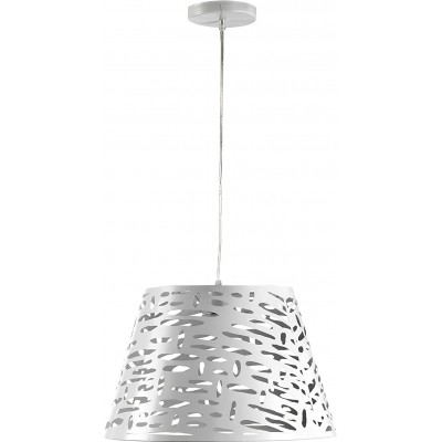 Lampe à suspension 22W Façonner Conique 100×40 cm. Salle, salle à manger et hall. Style moderne. Métal. Couleur blanc