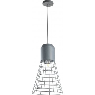 Lampe à suspension Façonner Conique 140×30 cm. Salle à manger, chambre et hall. Style industriel. Métal. Couleur gris