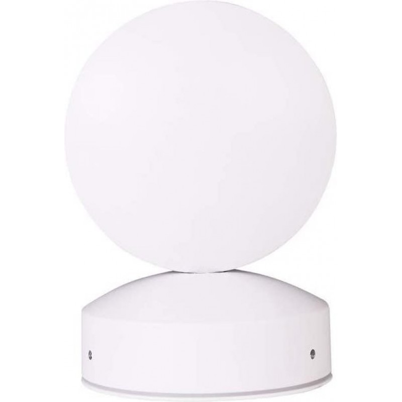 97,95 € 免费送货 | 室内壁灯 球形 形状 17×12 cm. LED 饭厅, 卧室 和 大堂设施. 铝. 白色的 颜色