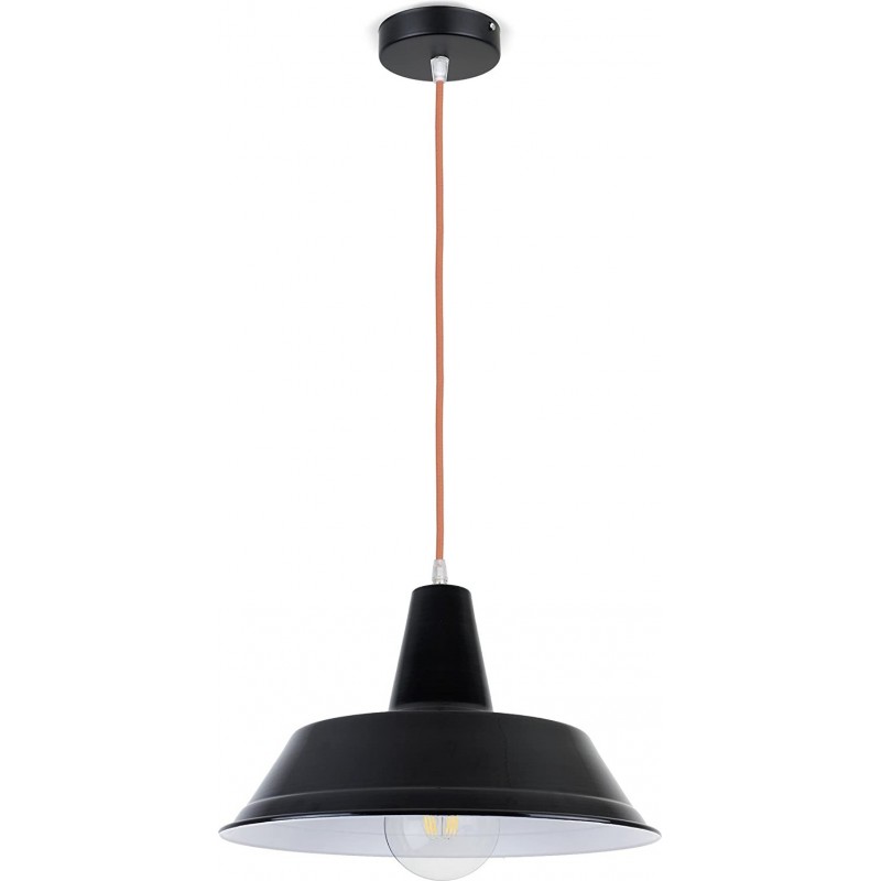 105,95 € Free Shipping | Hanging lamp 60W Round Shape 40×39 cm. Living room, bedroom and lobby. Metal casting. Black Color