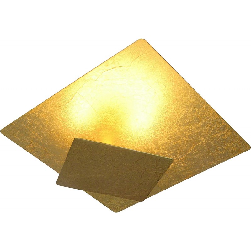 85,95 € Spedizione Gratuita | Lampada da soffitto Forma Quadrata 20×20 cm. LED Sala da pranzo, camera da letto e atrio. Stile design. Metallo. Colore d'oro