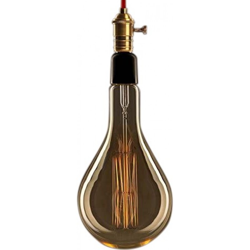 71,95 € 送料無料 | LED電球 25W 2000K とても暖かい光. 34×17 cm. ダイニングルーム, ベッドルーム そして ロビー. 結晶, 金属 そして ガラス. 銅 カラー