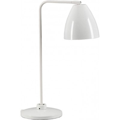 Lámpara de sobremesa 60W Forma Cónica Ø 19 cm. Salón, comedor y vestíbulo. Estilo moderno. Metal. Color blanco