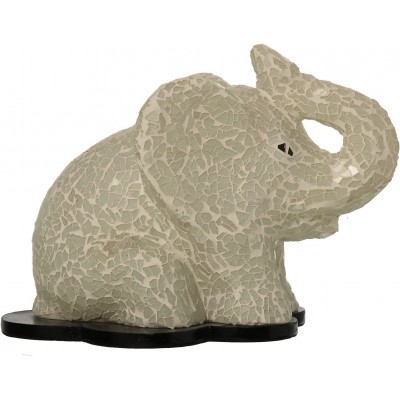 89,95 € Kostenloser Versand | Dekorative Beleuchtung 30×30 cm. Elefanten-Design Esszimmer, schlafzimmer und empfangshalle. Kristall. Weiß Farbe