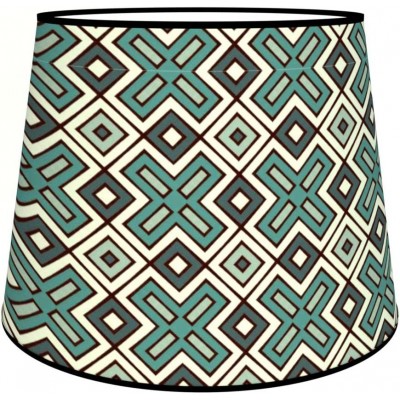87,95 € Free Shipping | Lamp shade Conical Shape 45×40 cm. Tulip Living room, dining room and bedroom. Textile and Polycarbonate. Green Color