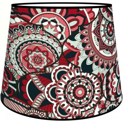 87,95 € Free Shipping | Lamp shade Conical Shape 45×40 cm. Tulip Living room, dining room and lobby. Classic Style. Textile and Polycarbonate. Red Color