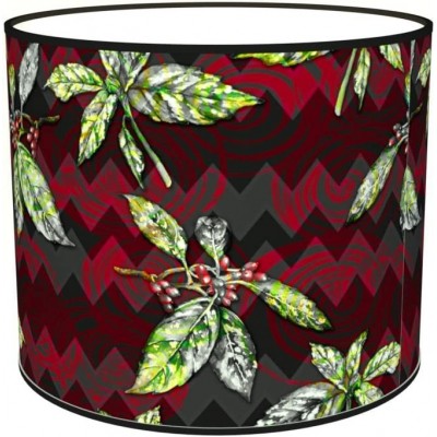 Pantalla para lámpara Forma Cilíndrica 50×50 cm. Tulipa Salón, comedor y dormitorio. Textil y Policarbonato. Color rojo