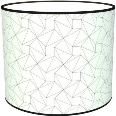Écran de la lampe Façonner Cylindrique 50×50 cm. Tulipe Salle, chambre et hall. Textile et Polycarbonate. Couleur blanc