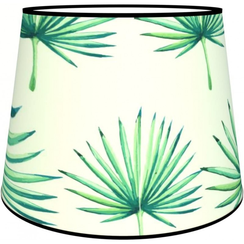 88,95 € Free Shipping | Lamp shade Conical Shape 45×40 cm. Tulip Living room, dining room and lobby. Textile and Polycarbonate. Green Color