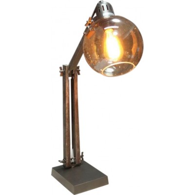 Lampe de bureau Façonner Sphérique 49×20 cm. Articulable Salle, salle à manger et chambre. Couleur gris