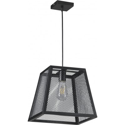 Lampe à suspension 22W Façonner Cubique 110×30 cm. Salle, salle à manger et hall. Métal. Couleur noir
