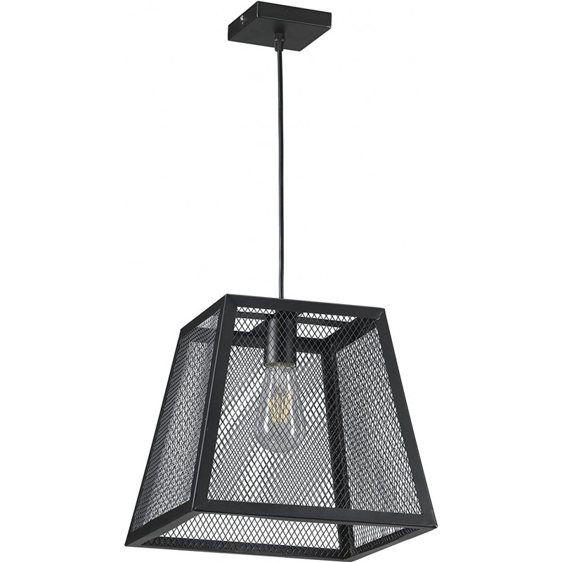 81,95 € Free Shipping | Hanging lamp 22W Cubic Shape 110×30 cm. Living room, dining room and lobby. Metal casting. Black Color