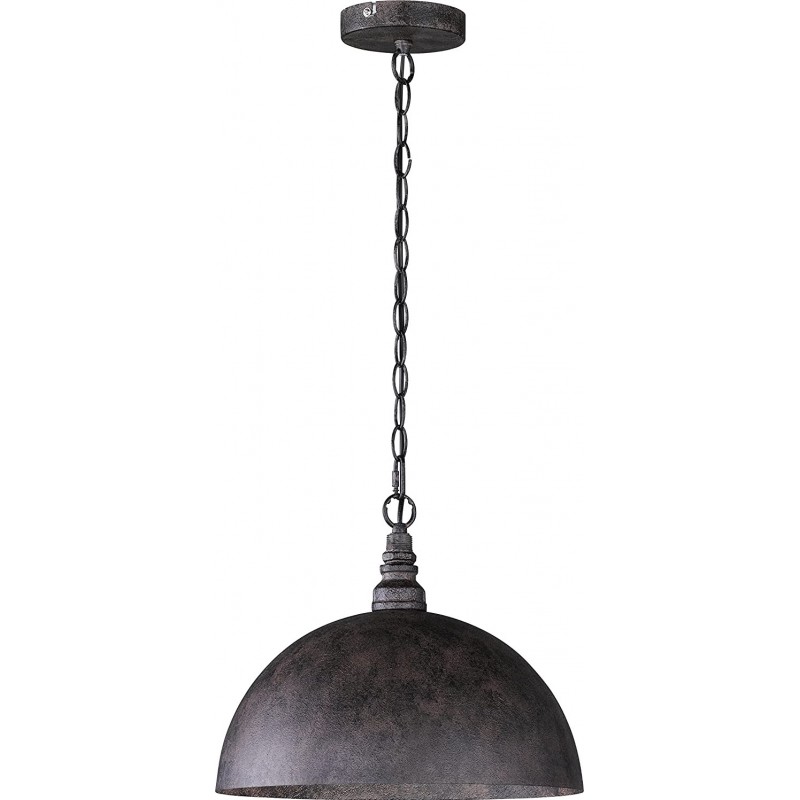95,95 € Free Shipping | Hanging lamp 60W Spherical Shape 140×35 cm. Living room, dining room and bedroom. Rustic Style. Metal casting. Black Color