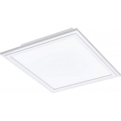 屋内シーリングライト Eglo 16W 平方 形状 30×30 cm. LED。リモコン ダイニングルーム, ベッドルーム そして ロビー. モダン スタイル. アルミニウム そして PMMA. 白い カラー