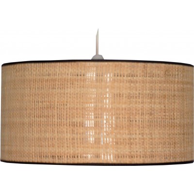 Hanging lamp Cylindrical Shape 40×40 cm. Dining room, bedroom and lobby. Polycarbonate. Brown Color